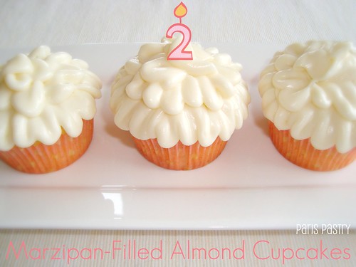 Marzipan-Filled Almond Cupcakes