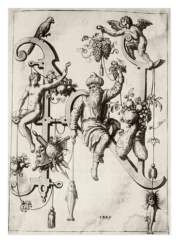 013-Letra N- el sabio Natham-Neiw Kunstliches Alphabet 1595- Johann Theodor de Bry
