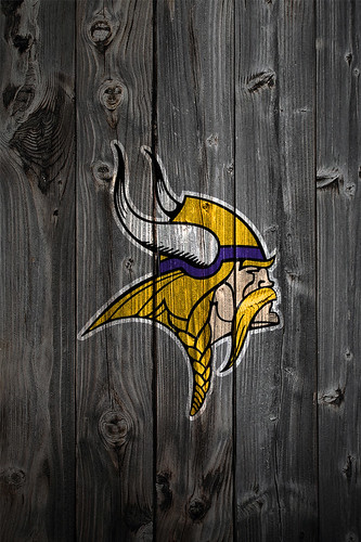 Minnesota Vikings Logo. Minnesota Vikings Logo on Wood