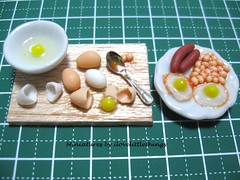 Dollhouse Miniature Eggs n Baked Beans
