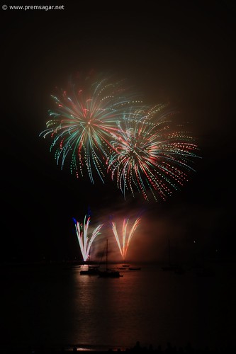 Independence day fireworks display