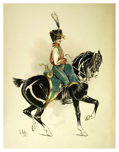 001-Oficial del 5º de Husares 1806-Le chic à cheval histoire pittoresque de l'équitation 1891- Louis Vallet