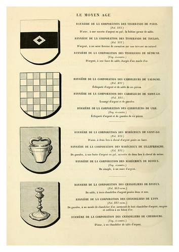 014-Banderas de corporaciones artesanales -Le moyen äge et la renaissance…Vol III-1848- Paul Lacroix y Ferdinand Séré