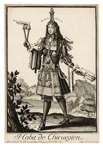 039-Vestimenta de cirujano-Les Costumes Grotesques 1695-N. Larmessin-BNF