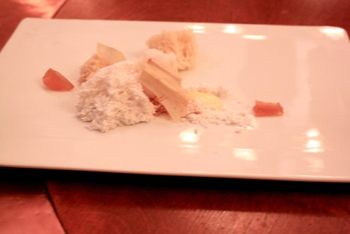 Town House, Chilhowie, VA, July 2010 - Parsnip Candy with Aerated Coconut, Yeast Sponge, Banana, Maca Crumbs, and Lemongrass