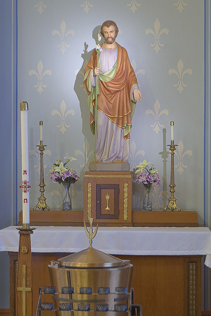 Saint Anthony Roman Catholic Church, in Lemay, Missouri, USA - altar of Joseph