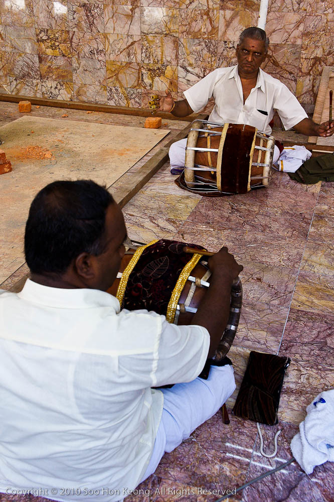 Musician at the Newly Renovated Sri Maha Mariamman Temple Dhevasthanam, KL, Malaysia