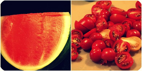 watermelon and tomatoes