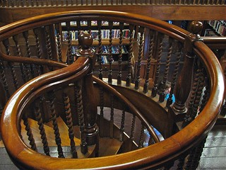 St. Johnsbury Athenæum (1871) – Interior: spiral staircase detail