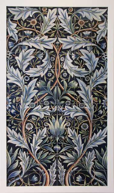 Tile Panel - designed by William Morris, made at the William De Morgan pottery, 1876
