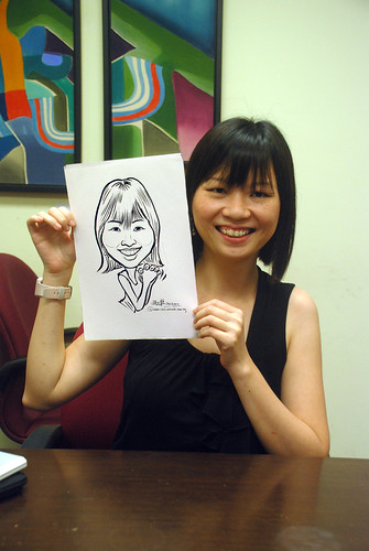 Caricature live sketching @ UOB Finance Division - 8