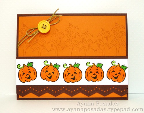 Halloween Card- Orange Pumpkins (1)