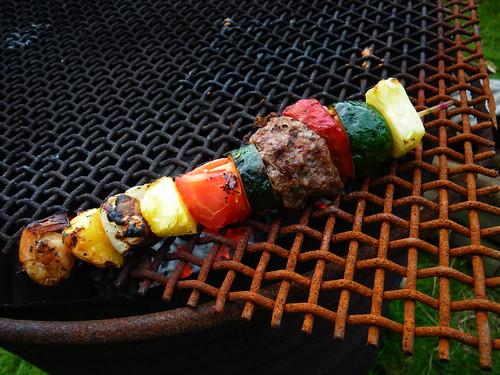 kabob on the grill