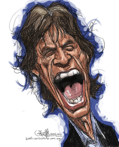 digital caricature of Mick Jagger - 1