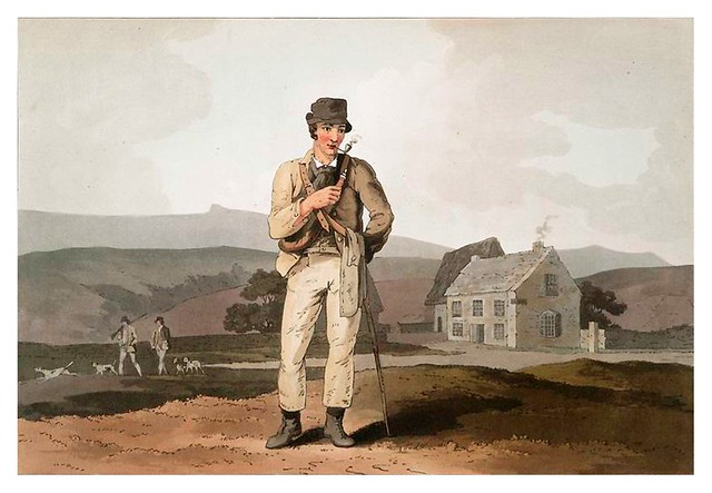 028-Guia de caza en el paramo-The costume of Yorkshire...1814- George Walker