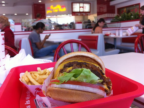 Wed July 7, 2010: In-N-Out Burger #32 – Double Double genex Style (correctly made) – Rohnert Park, CA