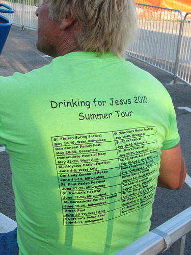 Your entire summer church festival schedule on a wonderfully offensive t-shirt