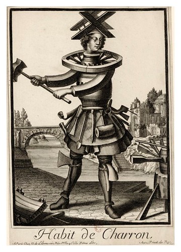 038-Vestimenta de carpintero de carros-Les Costumes Grotesques 1695-N. Larmessin-BNF