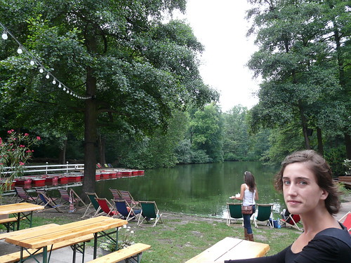Lago con "playa" en Tiergarten