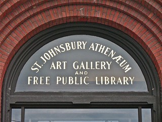 St. Johnsbury Athenæum (1871) – above door signage