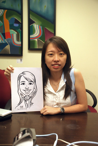 Caricature live sketching @ UOB Finance Division - 5a