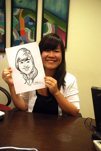 Caricature live sketching @ UOB Finance Division - 7