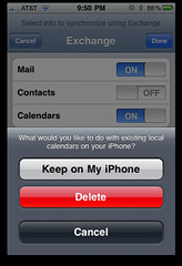 iPhone: Keep local contacts