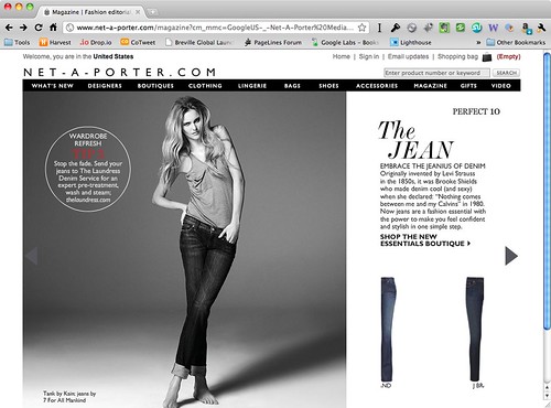 Net-A-Porter ecommerce experience