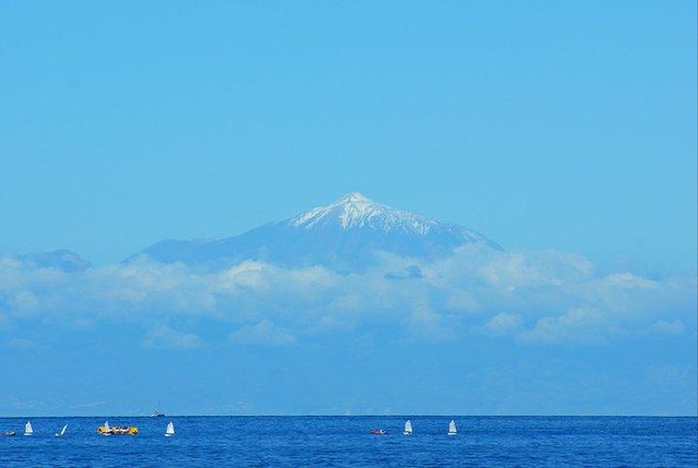 View to The Teide from Arguineguin, Gran Canaria