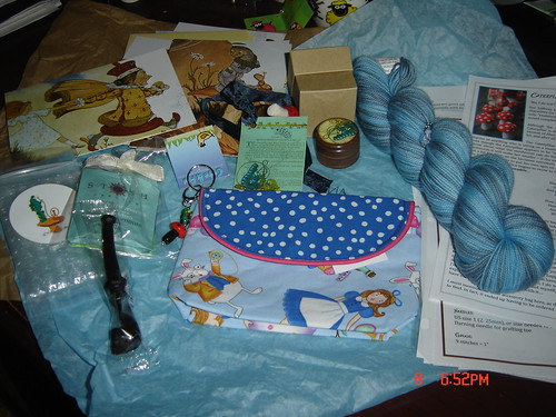 Woolgirl Caterpillar kit from Alice in Wonderland Sock Club 2010
