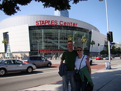 Outside the Staples Center