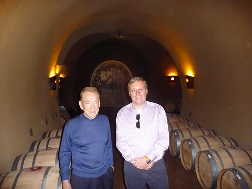 Mr. Jarvis and Marc inside the winery cave