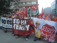 Anti-austerity protest in Brussels on Septembe...