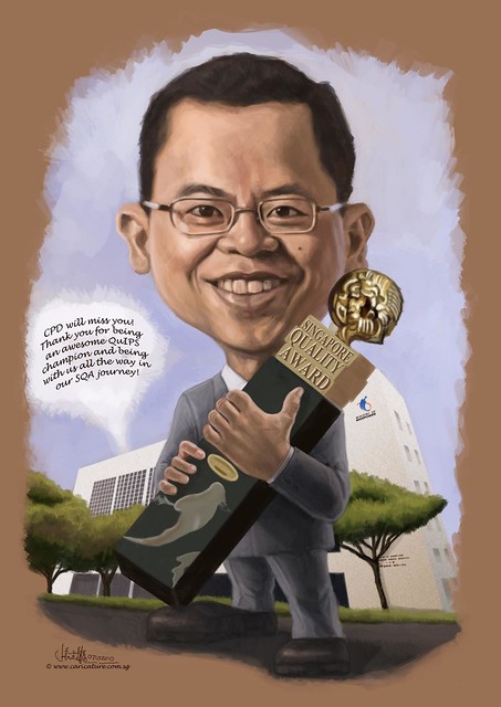digital caricature for Ministry of Manpower