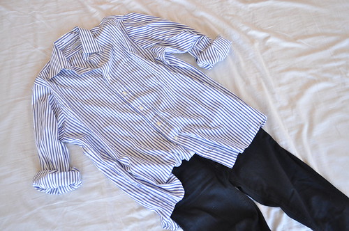 vintage vertical striped mens shirt