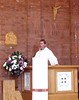 Fr Darren giving notices at A.C.S. Festival Mass