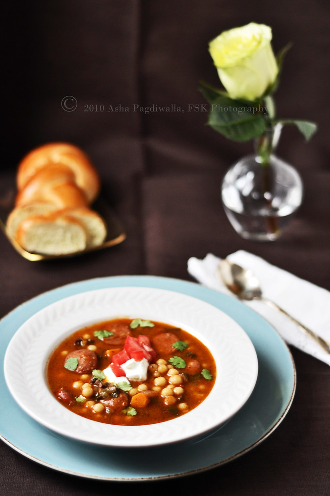 Lebanese Soup with Moghrabieh