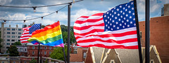 2017.07.02 Rainbow and US Flags Flying Washington, DC USA 7194