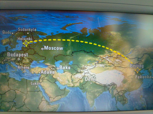 Route from Beijing to Helsinki