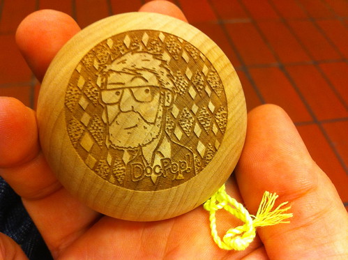Laser Etched Wooden Yo-Yos by Doc Pop