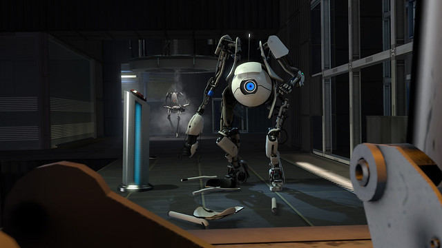 Portal 2 robots modo Co-op PAX 2010
