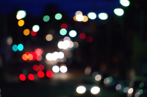 Out of Focus Colourful Urban Lighting Bokeh