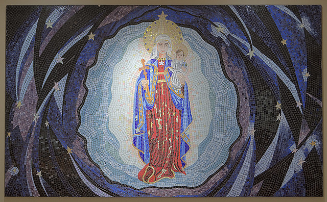 Christian Brothers College High School, in Town and Country, Missouri, USA - mosaic of Our Lady of the Star, in the chapel
