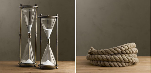 hour glass and rope