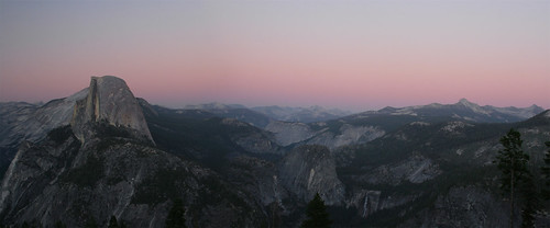 Half Dome Sunset panorama