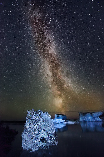 Milky Way - Jökulsárlón, Iceland by orvaratli