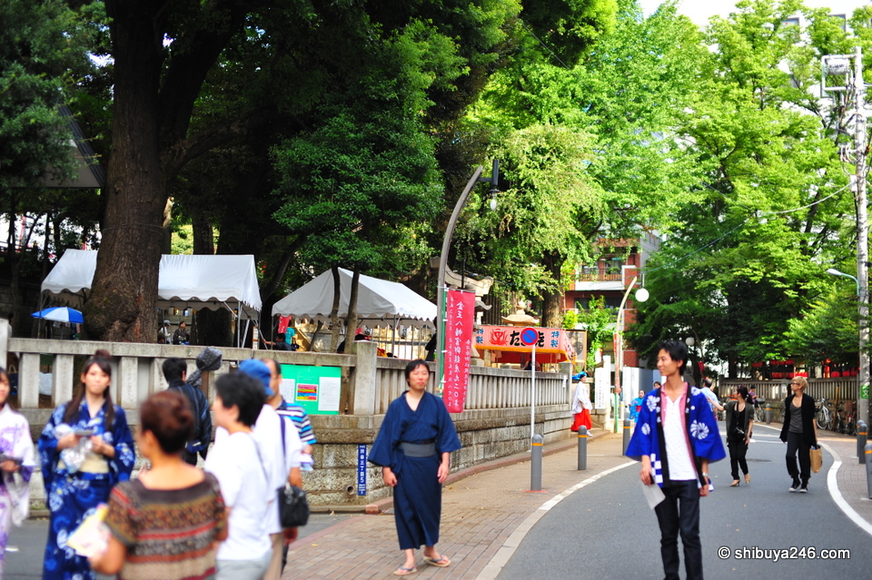 It is a nice green area of Shibuya near the Konnou Hachimangu Shrine. Well worth a visit on any day