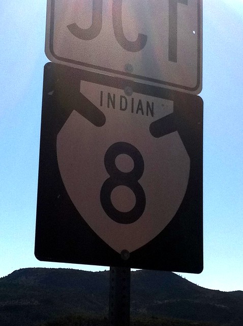 Indian route sign