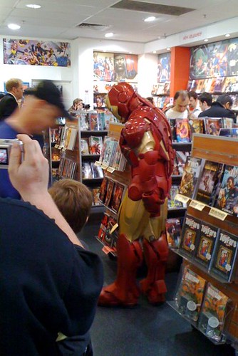 Ironman browsing at Kings Comics