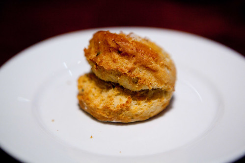 Warm onion and herb biscuit